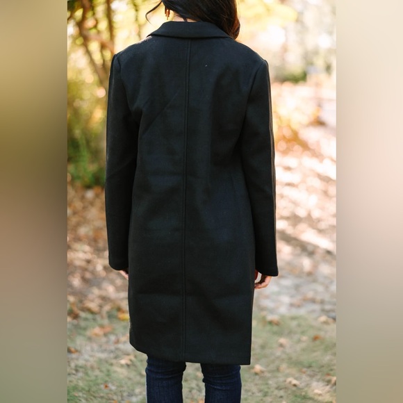 💙💕Black Long Line Coat💕💙 - Picture 3 of 4